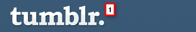 Left side of the nav bar on the Tumblr dashboard page