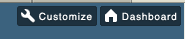 Nav bar on your tumblr front page, showing the Customize button