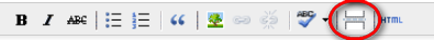 Posting toolbar, with read-more insert button highlighted
