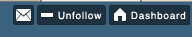 Navbar a logged-in user sees on the pages of people they are following