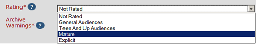 AO3 ratings field