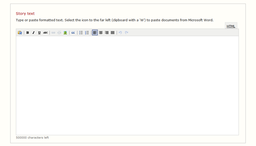 AO3 story text box, for Rich text or pasting from Word