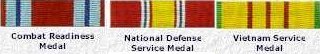 Combat Readiness; National Defense Service; Vietnam Service Medal